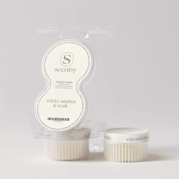 White Amber & Teak Scentsy Pod Twin Pack